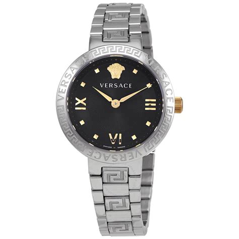 Versace Greca Time Lady Quartz Black Dial Ladies Watch 